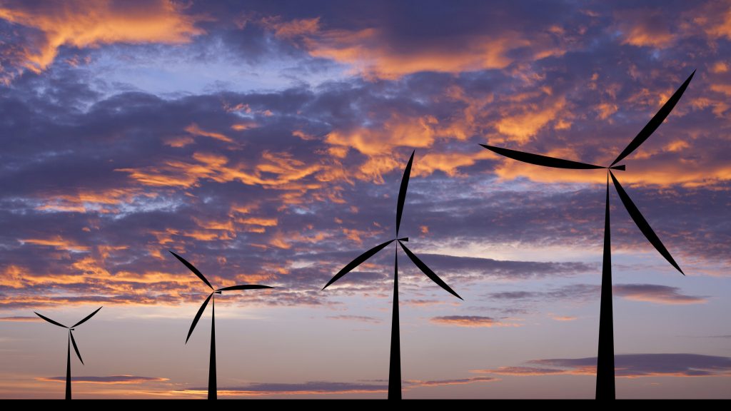 wind turbine silhouette sunset or sunrise economic system background rD3eYTydnMx 2