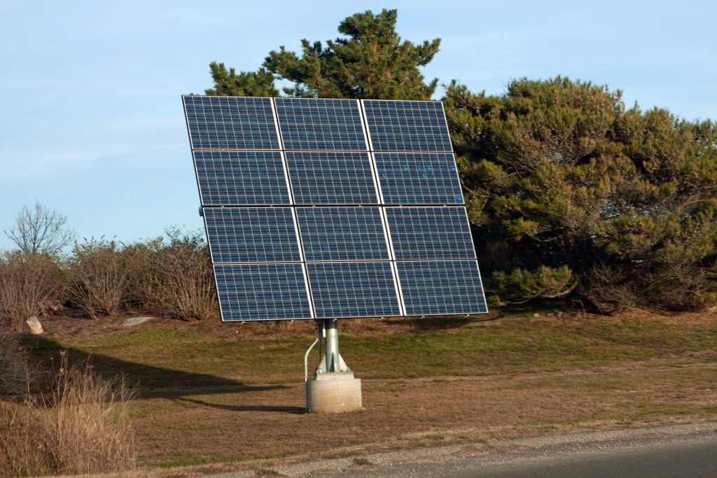 modern solar panel used for generating electricity from the sunlight SKl tbuCSo